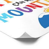 信仰は山々を移動することができますキッズクリスチャン聖なる書物、 経典 ポスター (角)