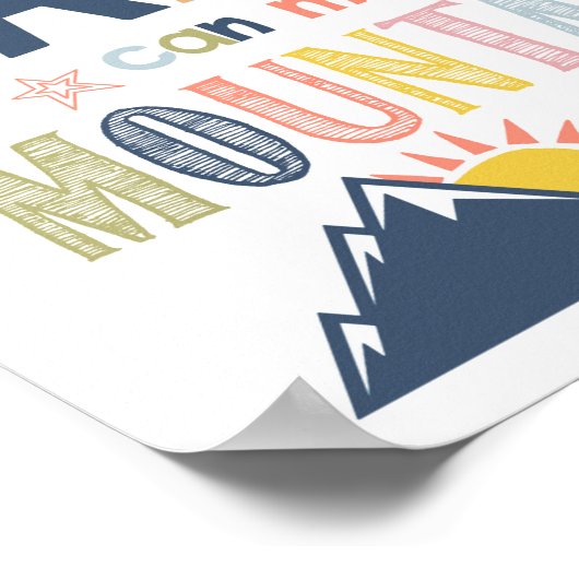 信仰は山々を移動することができますキッズクリスチャン聖なる書物、 経典 ポスター (角)