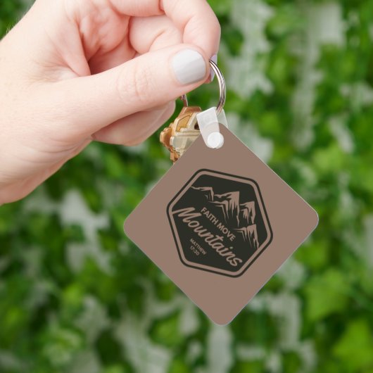 信仰は山のキーチェーンを移動 キーホルダー (手)