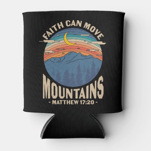 信仰は山のクリスチャンを動かすことができる 缶クーラー (正面)