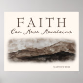 信仰は山のロッキーの風景を移動絵画可能 ポスター (正面)