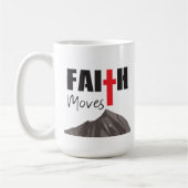 信仰は山の杯を運ぶ コーヒーマグカップ (左)