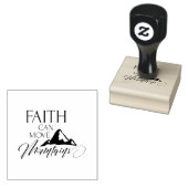 信仰は山の移動が可能タイポグラフィゴム印 ラバースタンプ (押印)