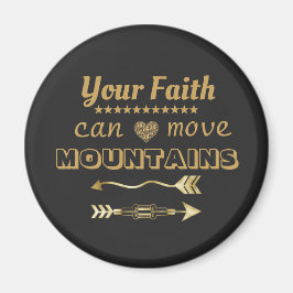 信仰は山の聖書の聖句を動かすことができる マグネット