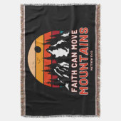 信仰は山の聖書を動かすことができる スローブランケット (正面縦)