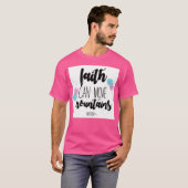 信仰は山の野球スリーブを移動できる Tシャツ (正面フル)