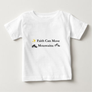 信仰は山をも動かす キリスト教Tシャツ ベビーTシャツ