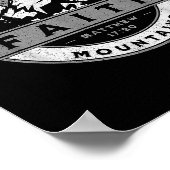 信仰は山をも動かす - マタイによる福音書 17章20節 ポスター (角)