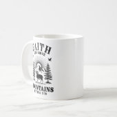 信仰は山をも動かす マタイ17:20 聖書 クリスチャン コーヒーマグカップ (正面左)