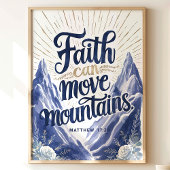 信仰は山をも動かす：マタイ 17:20 ポスター