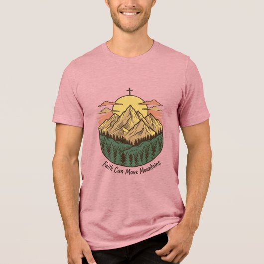 信仰は山をも動かす ヴィンテージ マウンテン Tシャツ (3 (正面)