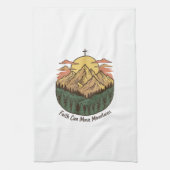 信仰は山をも動かす ヴィンテージ マウンテン Tシャツ (3 キッチンタオル (縦)