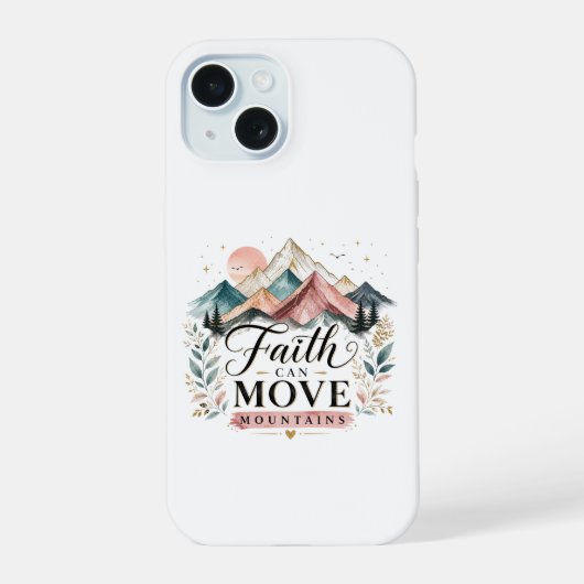 信仰は山をも動かす iPhoneケース iPhone 15ケース (裏面)
