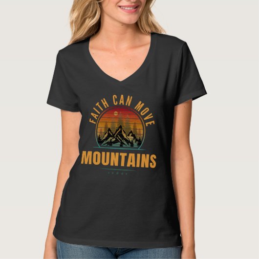 信仰は山をも動かす Tシャツ (正面)
