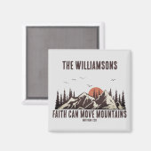 信仰は山を動かすことができるキリスト教の聖句 マグネット (正面/裏面)