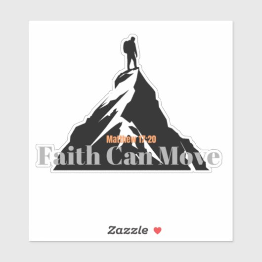 信仰は山を動かすことができる聖書の聖句マタイ17:20 シール (シート)