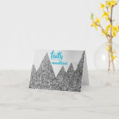 「信仰は山を動かすことができる」カード カード (黄色い花)