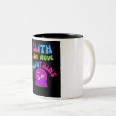 「信仰は山を動かすことができる」マ感動的グ ツートーンマグカップ (正面右)