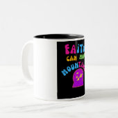 「信仰は山を動かすことができる」マ感動的グ ツートーンマグカップ (正面左)