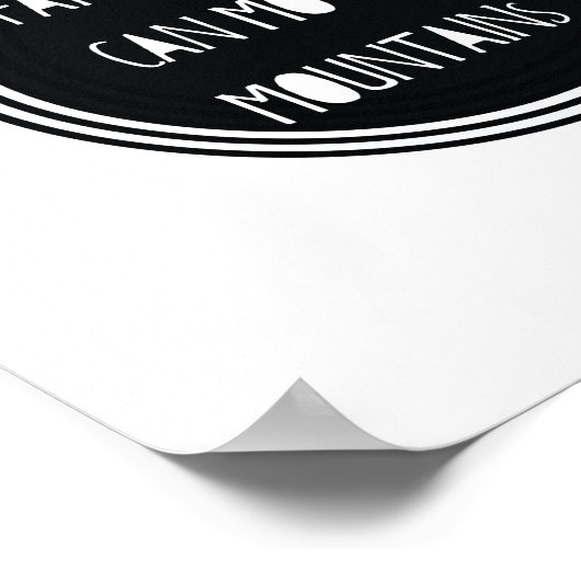 "信仰は山を動かすことができる"聖書の節 ポスター (角)