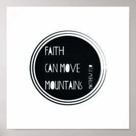 "信仰は山を動かすことができる"聖書の節 ポスター