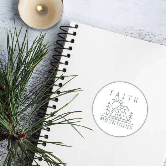 信仰は山を動かす聖書の聖句クリスチャン ラウンドシール