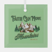 信仰は山を動かす ガラスオーナメント (正面)