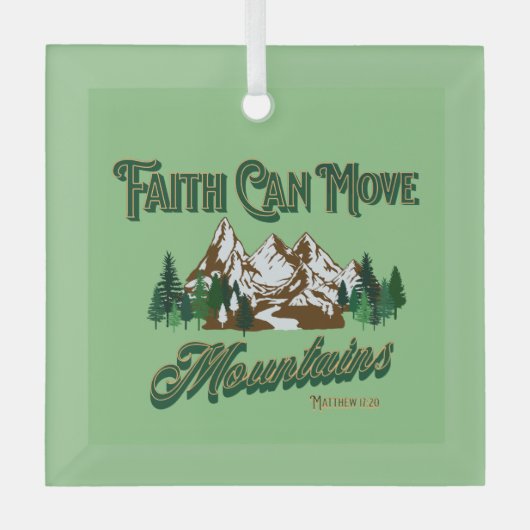 信仰は山を動かす ガラスオーナメント (正面)
