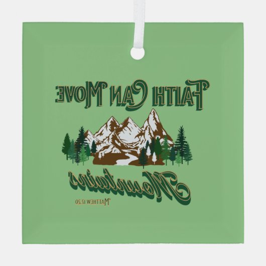 信仰は山を動かす ガラスオーナメント (裏面)