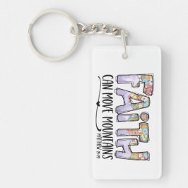 信仰は山を動かす キーホルダー