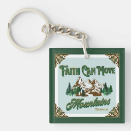 信仰は山を動かす キーホルダー