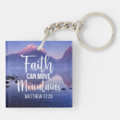 信仰は山を動かす キーホルダー (裏面)