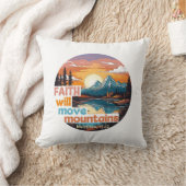 信仰は山を動かす クリスチャンデザイン クッション (ブランケット)