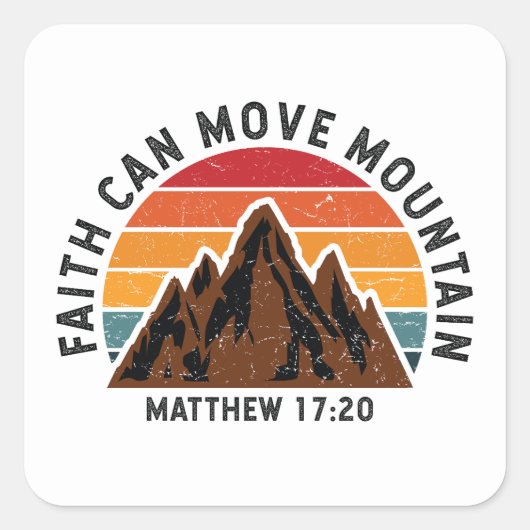 信仰は山を動かす スクエアシール (正面)