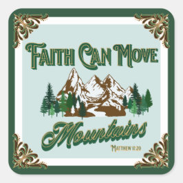 信仰は山を動かす スクエアシール