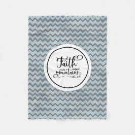 信仰は山を動かす フリースブランケット