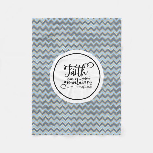 信仰は山を動かす フリースブランケット (正面)