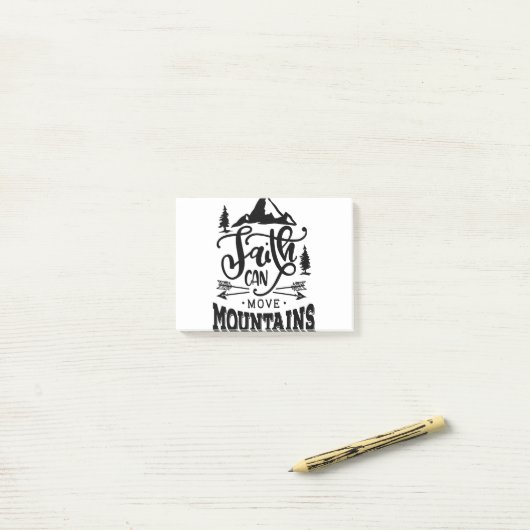 信仰は山を動かす ポストイット (デスク上)