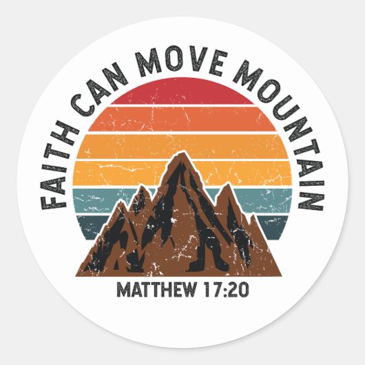 信仰は山を動かす ラウンドシール (正面)