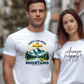 信仰は山を動かす 男性用 クリスチャンTシャツ Tシャツ