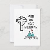 信仰は山を移動することができるキリスト教の聖書引用文 (正面)