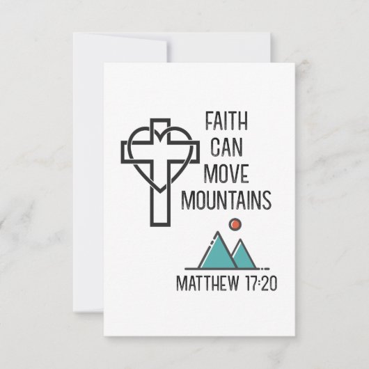 信仰は山を移動することができるキリスト教の聖書引用文 (正面)