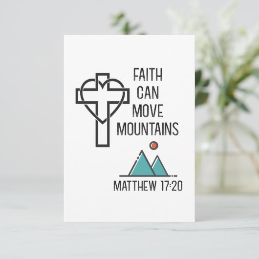 信仰は山を移動することができるキリスト教の聖書引用文 (スタンド正面)