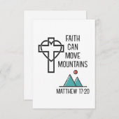 信仰は山を移動することができるキリスト教の聖書引用文 (正面/裏面)