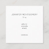 信仰は山を移動することができるキリスト教の聖書引用文 スクエア名刺 (裏面)