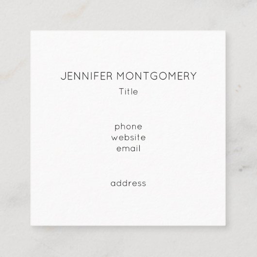 信仰は山を移動することができるキリスト教の聖書引用文 スクエア名刺 (裏面)