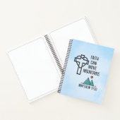 信仰は山を移動することができるキリスト教の聖書引用文 ノートブック (内部)