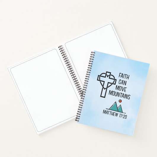 信仰は山を移動することができるキリスト教の聖書引用文 ノートブック (内部)
