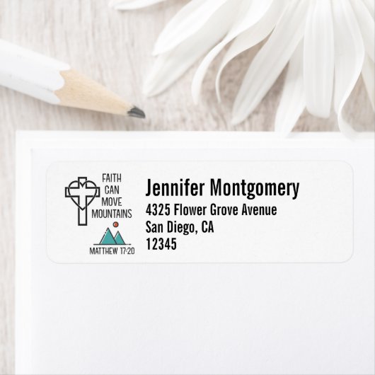 信仰は山を移動することができるキリスト教の聖書引用文 ラベル (インサイチュ)
