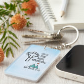 信仰は山を移動することができるキリスト教聖書的引用文 キーホルダー (正面右)